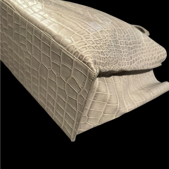 FURLA Croc-Embossed Leather Handbag - Picture 6 of 9